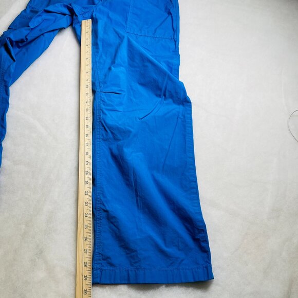 Aerie Womens Blue Drawstring Waist Flat Front Straight Leg Cargo Pants Size M - Picture 5 of 11